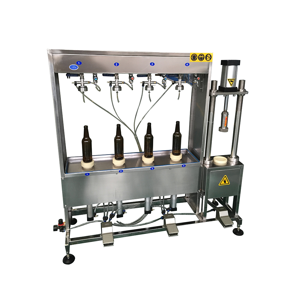 Half automatic beer filling and capping machine