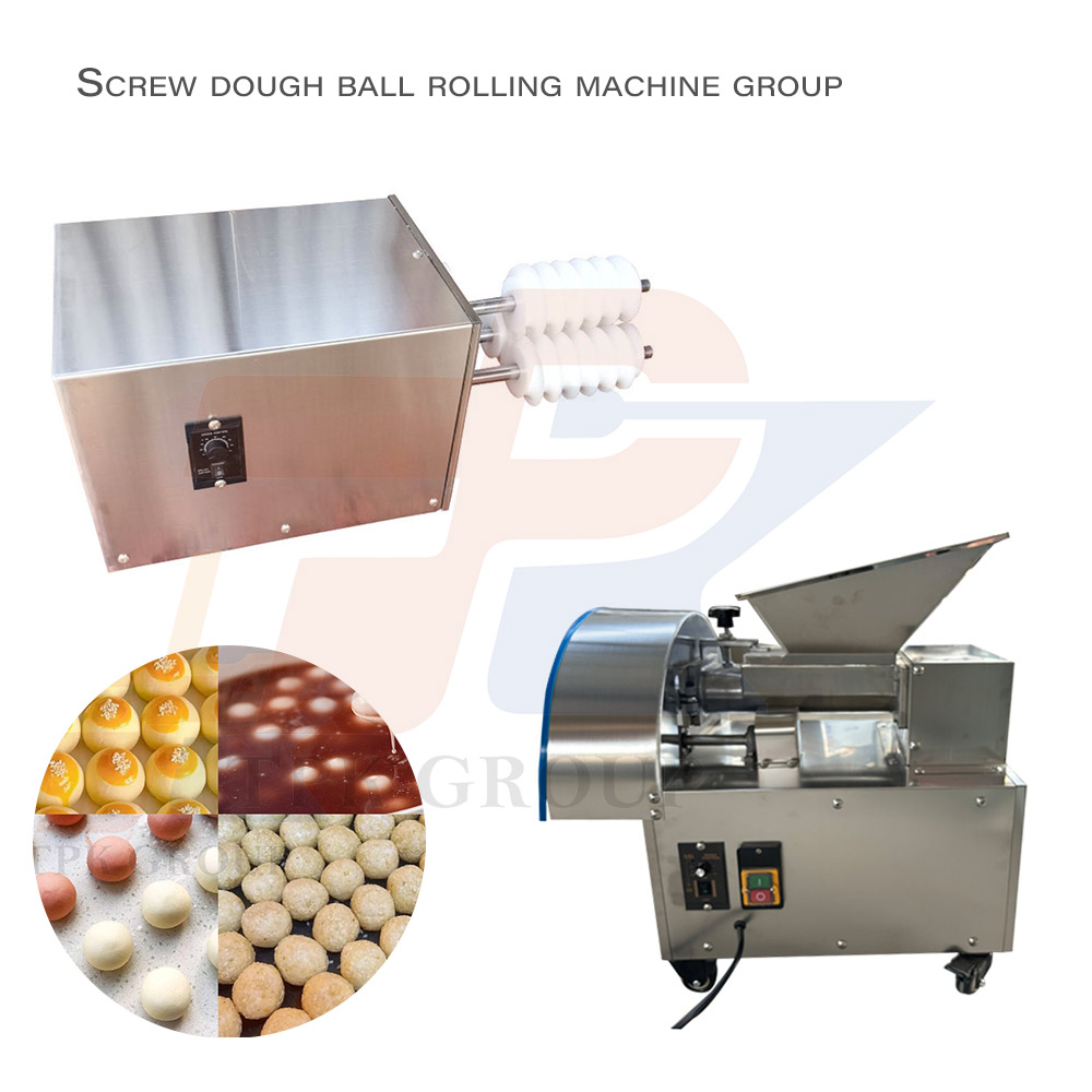 Screw dough ball rolling machine group